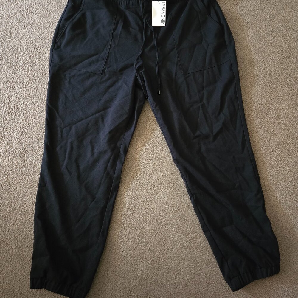 Nine West Tie-Waist Jogger Mid Rise